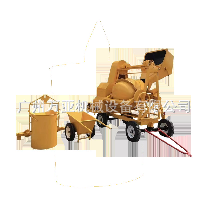 柴油动力滚筒混凝土搅拌机 汽油动力混合器 广州非洲提升柴油搅拌
