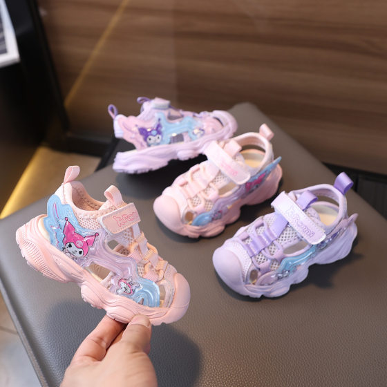 Kulomi Sandals Girls Sandals Summer New Women's Treasure Princess Shoes Girls Sandals Round Head Baotou Cool Shoes
