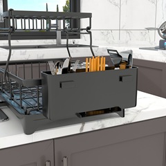 Kitchen draining rack, storage shelf, home bowl and plate stand, dining ware sink dish holder, chopsticks organizer rack