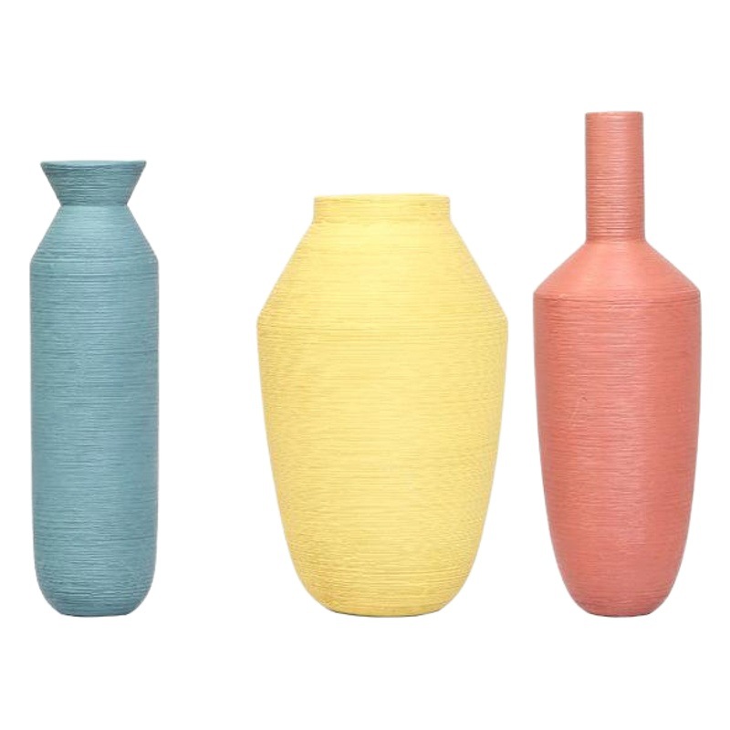 Ins moderno minimalista morandi jarrón de cerámica decoración diseñador nórdico decoración suave decoración del hogar al por mayor