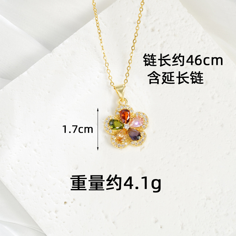 Diseño de collar de oro de arena transfronteriza de Vietnam, aretes de flores de cinco pétalos, juegos de joyería de alta calidad para mujeres que no se desvanecen