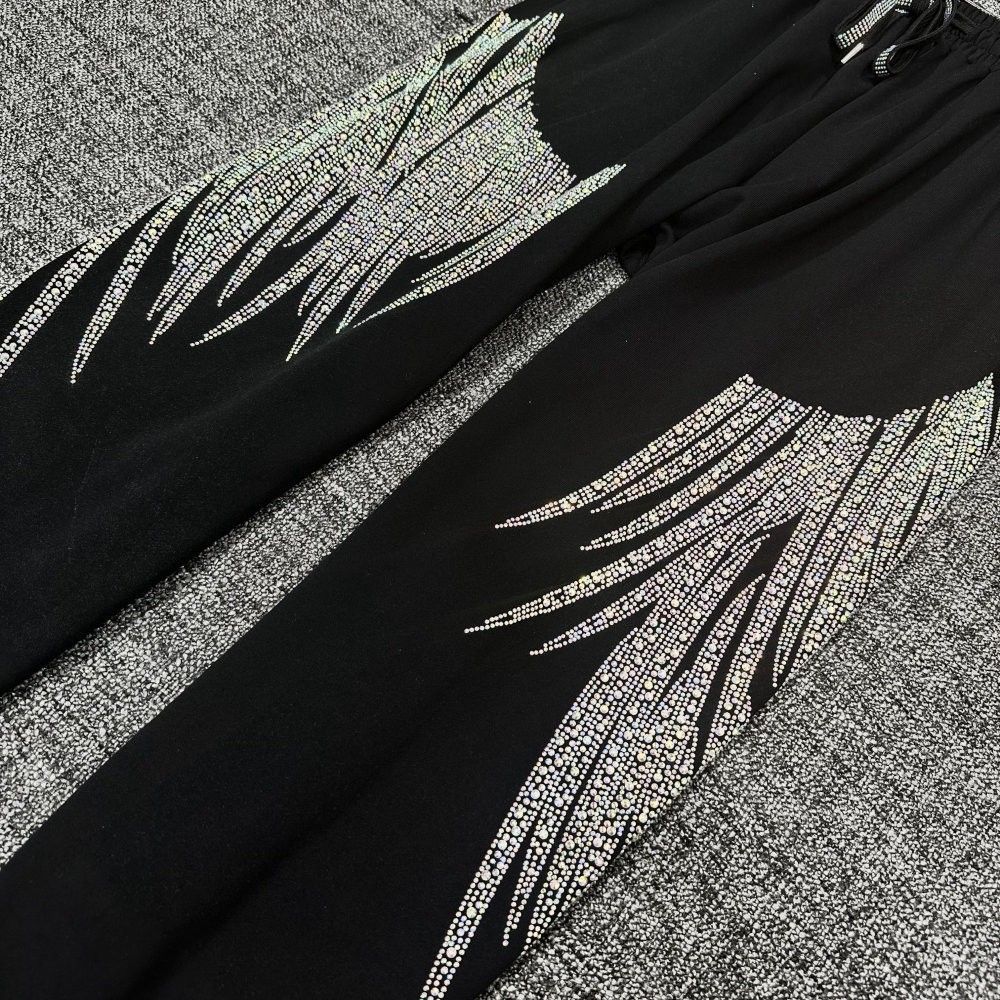 Sieviešu apģērbs Īpaši liela izmēra resns mm augstu vidukli deviņu punktu harēma bikses Vasaras jaunas vīriešu un sieviešu pēdas saistošas, izturīgas gludinātas dimanta bikses_voghion.com