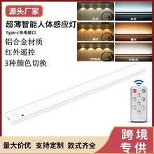 led人体感应灯充电长条磁吸自粘酒柜衣柜橱柜灯条小夜灯猫眼山丘