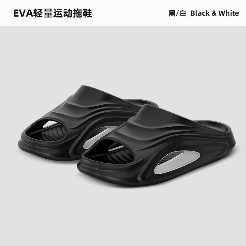 Zapatillas de hombre EVA de fondo grueso para verano para uso doméstico antiderrapante interior y exterior para hombres zapatillas casuales frías