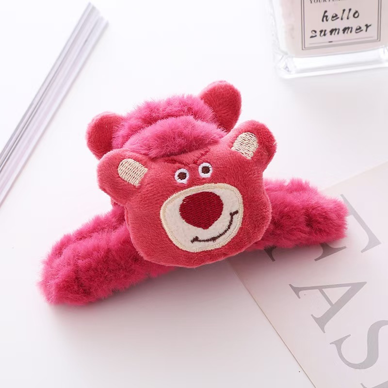 Nuevo otoño y invierno dibujos animados Sanliogou pelusa clip de agarre in lindos clip de cabello dulce cabeza de la niña al por mayor