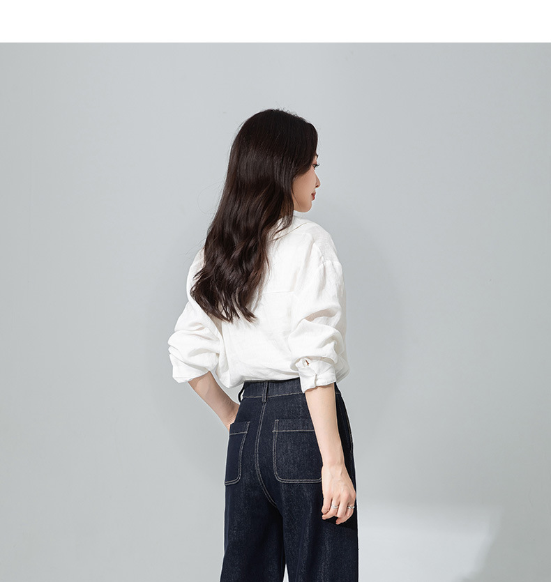Quần jeans nữ cạp cao ống rộng dáng harem denim — Xanh denim chi tiết 21