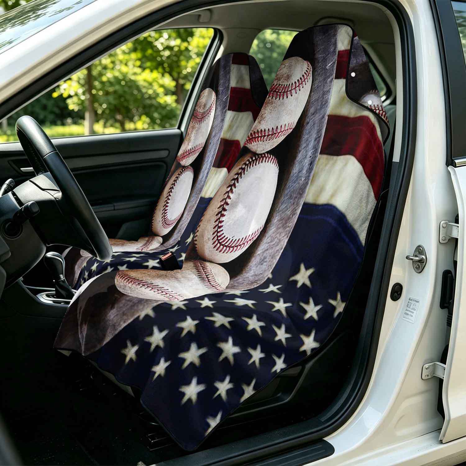 2-piece dual-use car seat cover, ultra-fine fiber, can be used as a beach towel, printed car protective seat cover 13