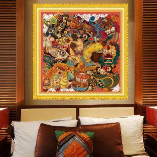Monalisa cross stitch 2023 new national fashion twelve Zodiac thread embroidery Chinese style living room bedroom dining room simple