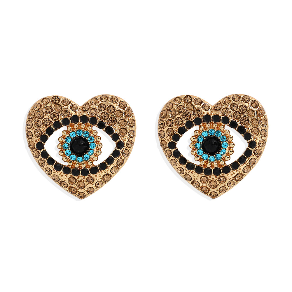 Fashion Heart-shaped Demon Eye Earrings display picture 5