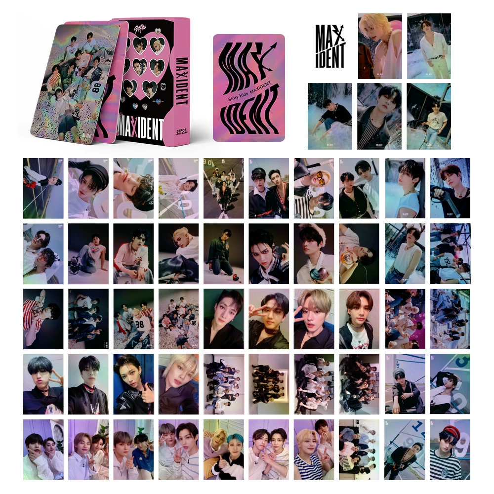Специальное предложение: набор из 55 лотков с фотокартами MAXlDENT KPOP, периферия LOMO фотокарты