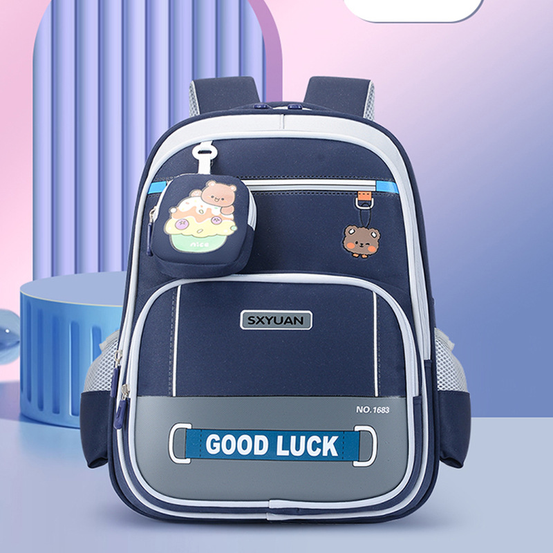 Mochila transpirable de estudiantes de primaria, mochila de niñas de grado 1,234, mochila de hombros de dibujos animados, mochila para niños pequeños