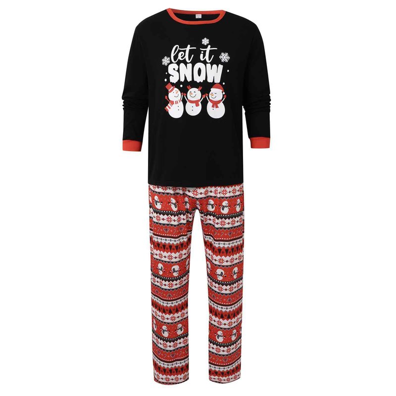新品アマゾンebay秋冬プリントルームウェアパジャマセットクリスマス帽親子服|undefined