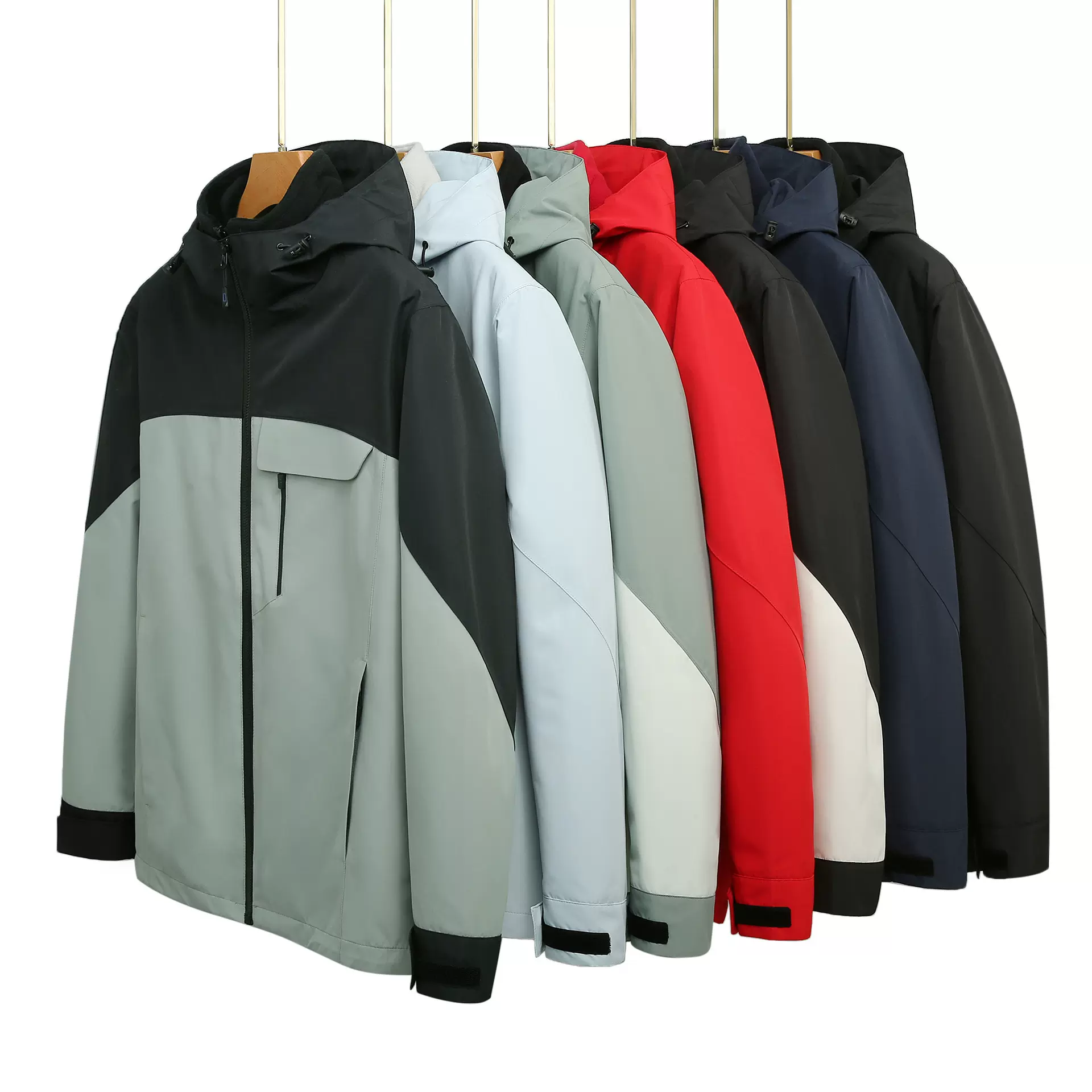 新款可拆卸男女冲锋衣三合一羽绒内胆保暖户外防风防水压胶两件套