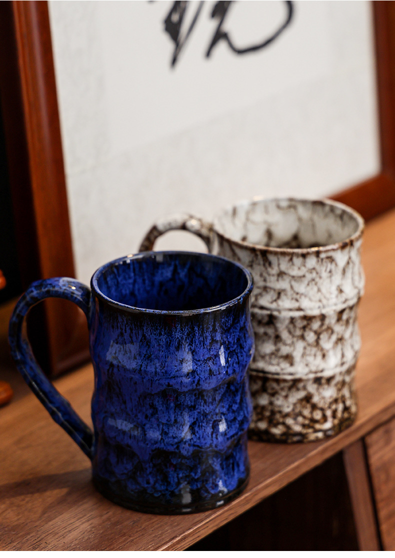 Vintage Ceramic Coffee Mug Large Capacity For Latte Art_voghion.com