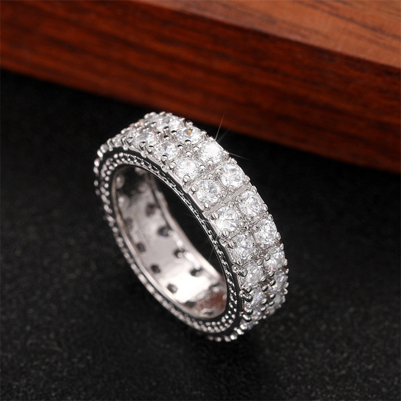 Luxurious Solid Color Copper Inlay Zircon Rings display picture 14