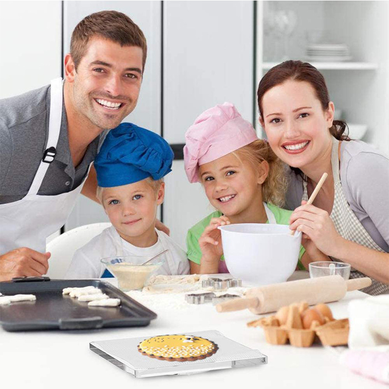 Acrylic Turntable Cake Stand Biscuit Stand Rotating Platform Decorating Station Kitchen Pastry Making Transparent Plastic Turntable