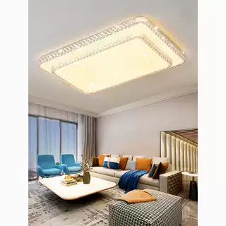 新款高端客厅简约现代大气大灯轻奢仿水晶圆形卧室吸顶灯具