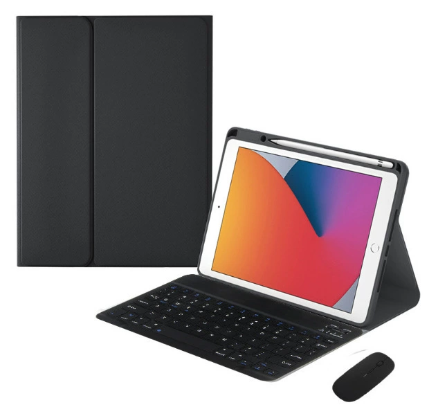 Bluetooth-клавиатура-кейс, совместим с iPad Pro 11 и несколькими моделями iPad, подсветка и магнит