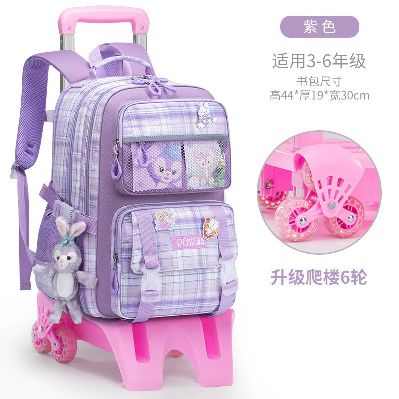 Suitcase, school bag, ladder, backpack