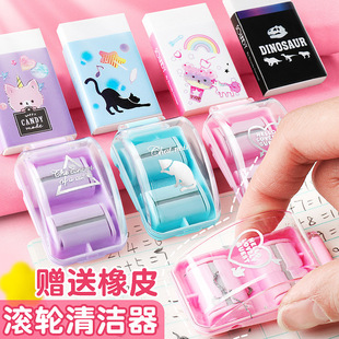 Roller Desktop Cleaner Rubber Scrap Collector Desk Mini Small Portable Pencil Scrap Cleaner for Students