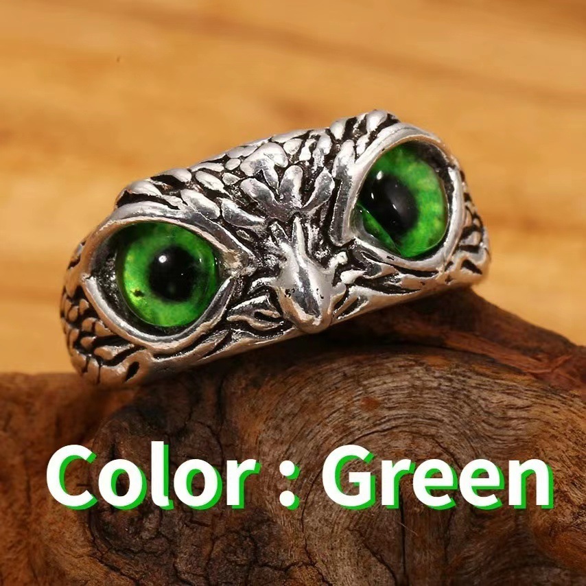Trendy Eagle Ring men's retro distressed ring ancient style Devil's Eye opening adjustable