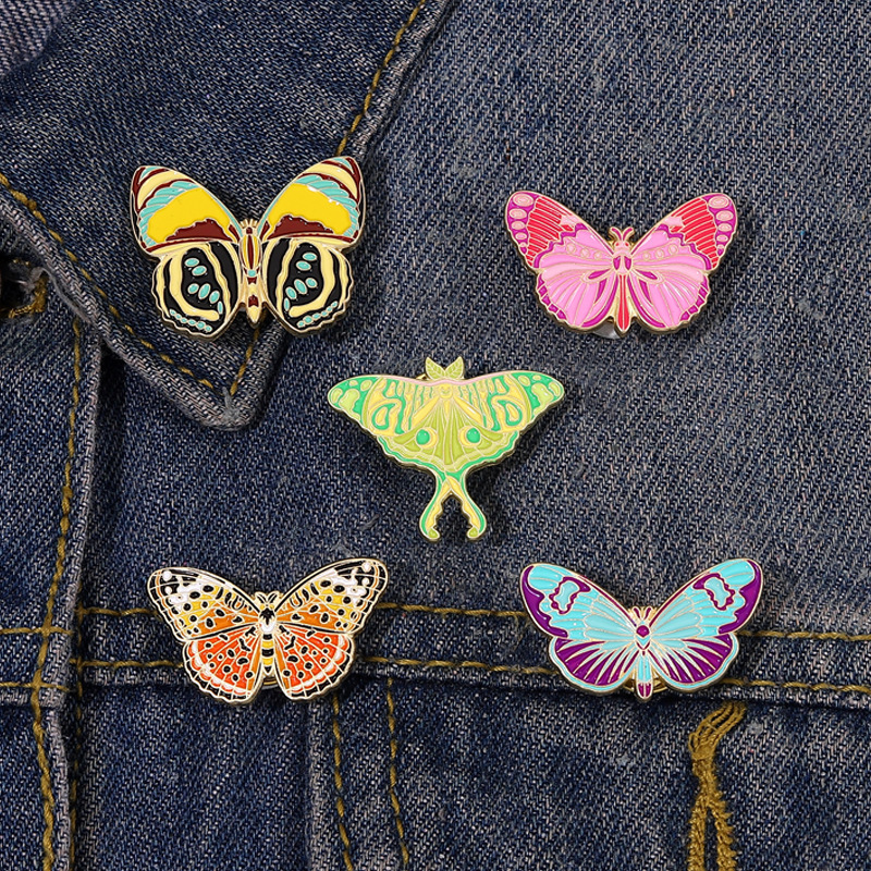 9g Weight Brooches Classification Holiday, Daily Occasion Alloy Material Insect, Butterfly Pattern Women's Gender Enamel Design Sweet Style Sweet Pin Insect Butterfly Alloy Enamel Women's Brooches 1