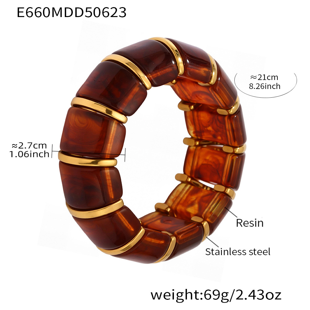 E660-앰버 엘라스틱 팔찌 20cm