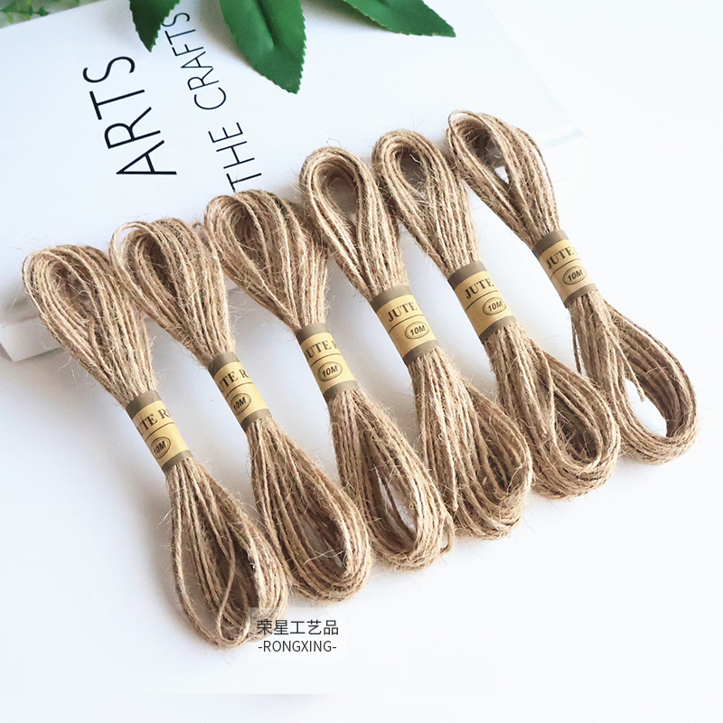 新款牛皮纸黄麻绳麻绳捆绑绳吊牌麻绳手工礼品绳子圣诞挂绳批发