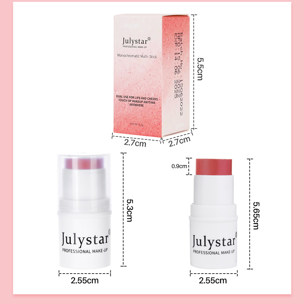Julystar Single-color matte Contouring Blush Cream, Blush Stick, Six-color High-gloss Brightening Blush wholesale undefined