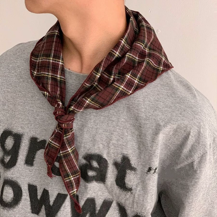 Japanese universal scarf for men and women, keep warm neckerchief for traveling, Korean style
