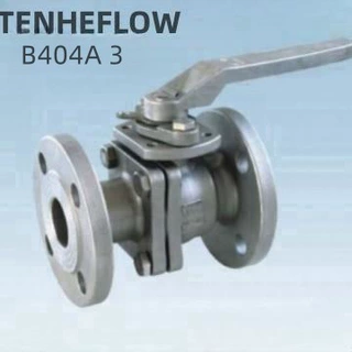 TENHEFLOW不锈钢中型法兰球阀加厚美标两片式B404A 3阀门开关