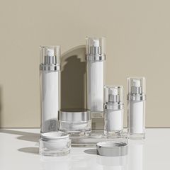 新款直圆亚克力乳液瓶15-120ml水乳精华护肤品套装瓶眼霜面霜空瓶