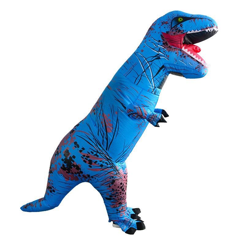 Amazon explosión impresa inflatable T-Rex disfraz Halloween multicolor T-Rex disfraz de fiesta disfraz de muñeca