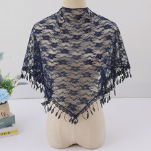 披肩蕾丝三角巾镂空韩国三角形围巾女韩版围脖大东门丝巾包头头巾