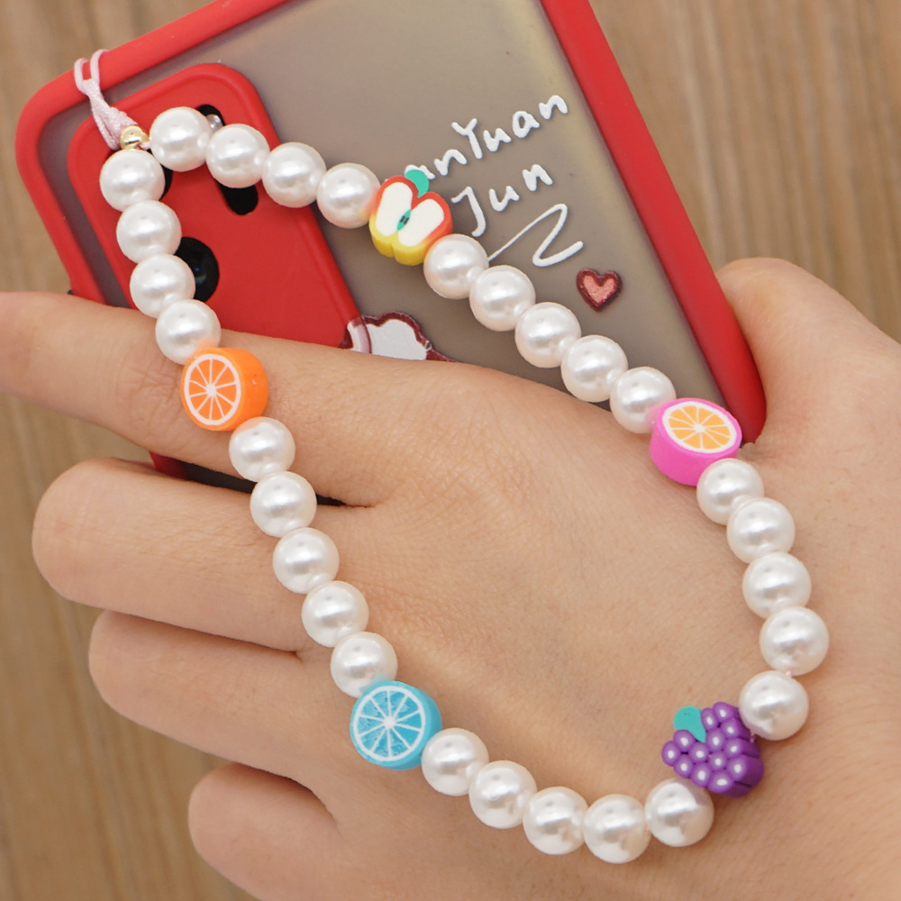 Bohemian Smiley Face Pearl Beaded Short Mobile Phone Lanyard display picture 10