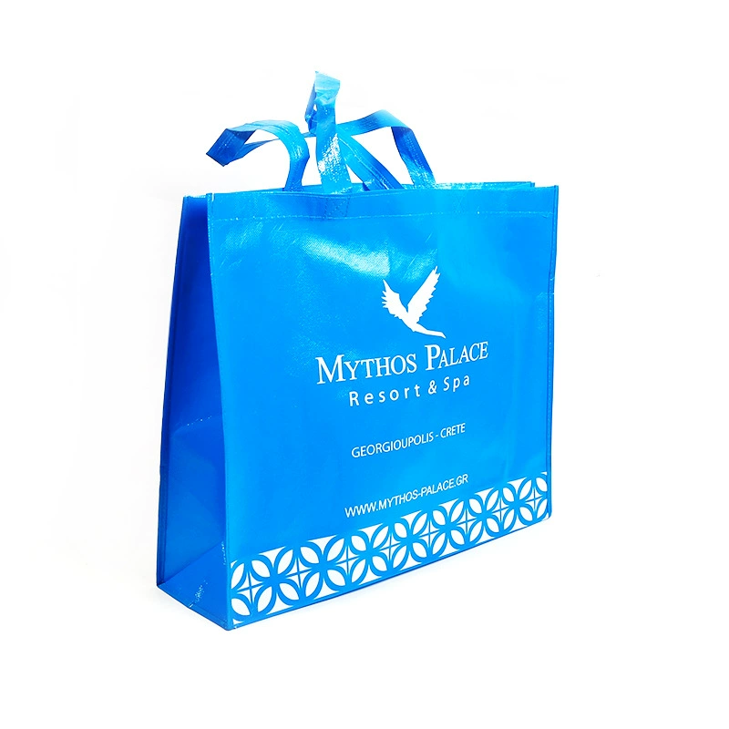 Оптовая продажа прокатанная не-сплетенная сумка сумки одежды сумки портативная не-сплетенная гостиницей сумка изготовленный на заказ ЛОГОТИП