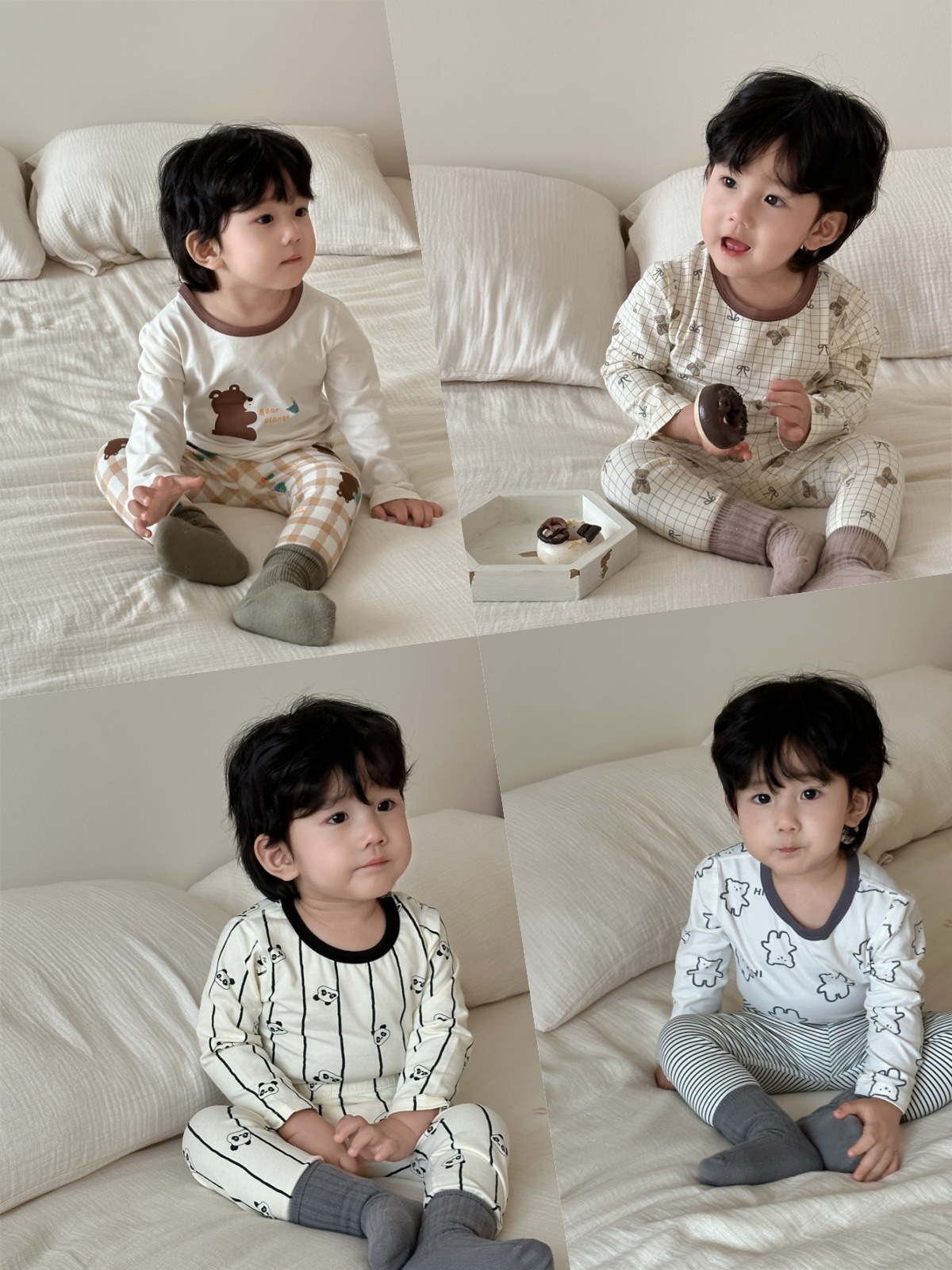 Niños pijamas de otoño set de ropa de bebé set de ropa de otoño ropa de otoño ropa infantil 2025 nuevo