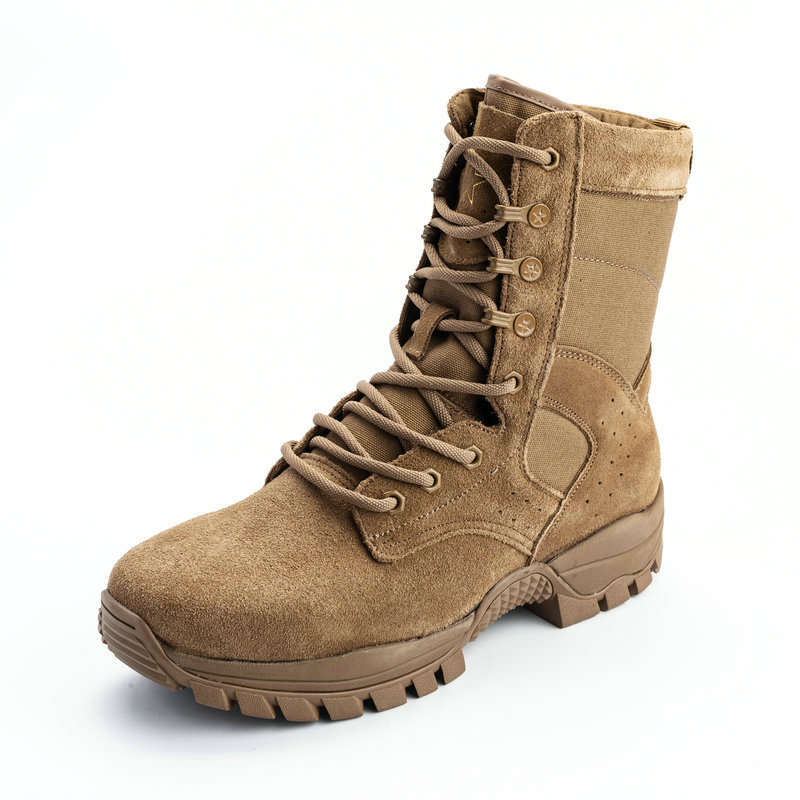 New Brown Combat Boots Men's Boot Winter Topcoat Cowhide Boots Mountaineering Boots Durable, Waterproof, and Puncture Resistant Tactical Boots_voghion.com