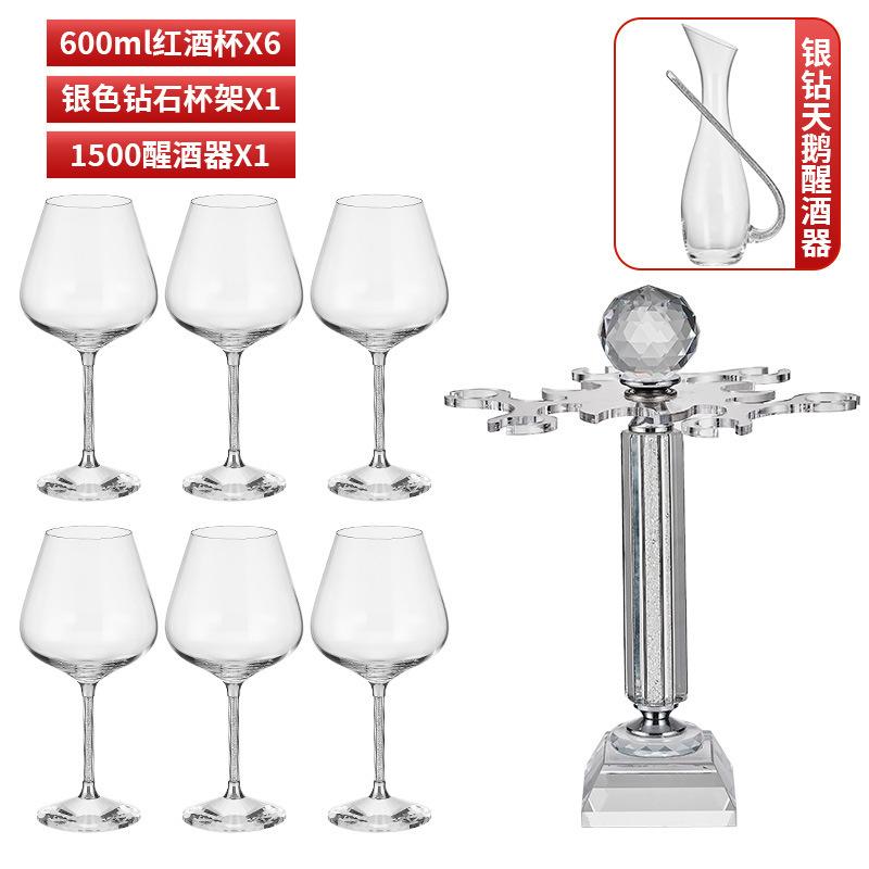 Wineglass, glass holder, wine decanter, 600 ml