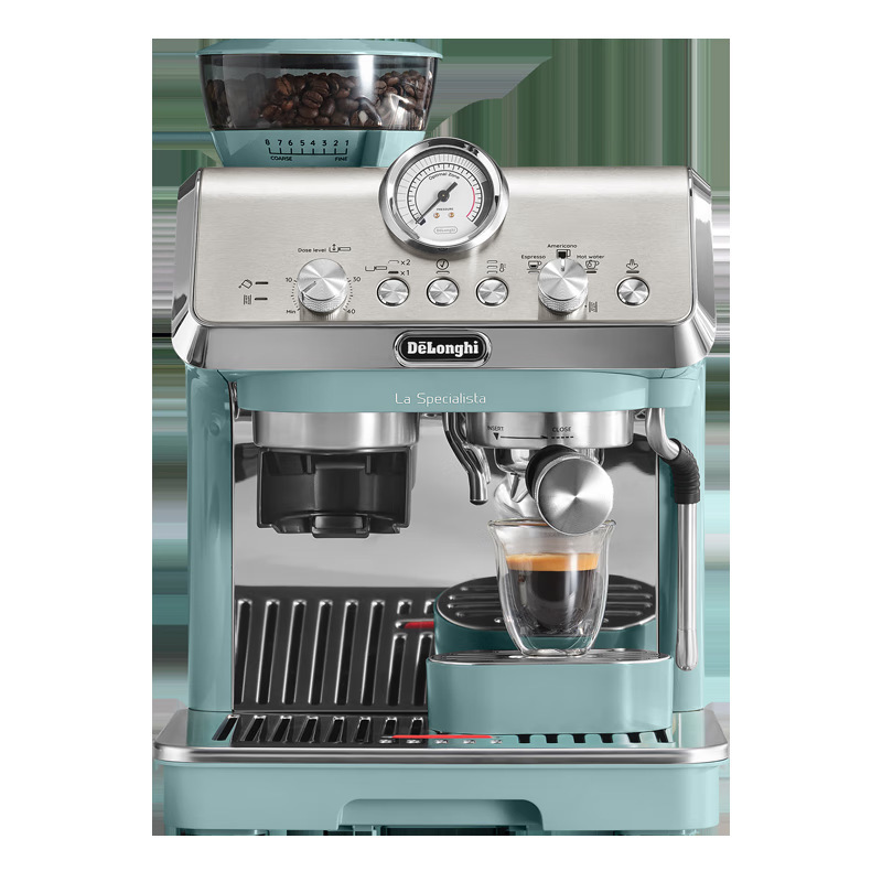 De'Longhi Ec9155.Gr Italian Semi-Automatic Coffee Machine with Integrated Grinder, Entry-Level Smart Grinder Coffee Machine