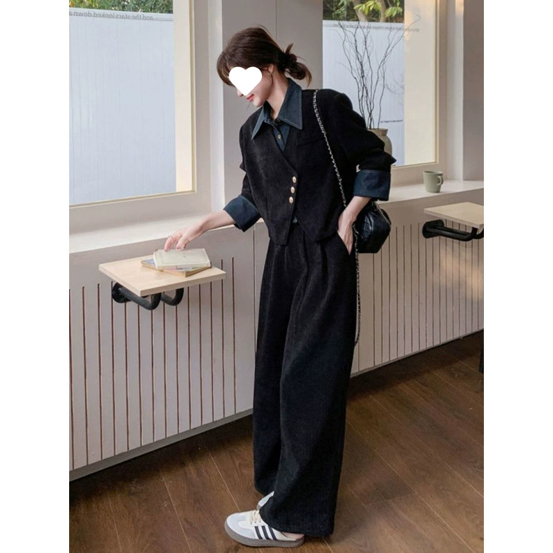 [Горячий продавать в магазине] французский ретро элитный костюм для женщин, весна 2025, новая искусственная куртка из двух частей, щедрая