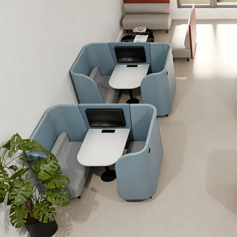 Simple conference and meeting combination fabric sofa, modern private cubicle, enclosed office area, high-back sofa