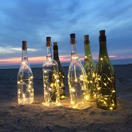 厂家直供酒塞灯亚马逊热卖纽扣电池LED彩灯圣诞装饰酒瓶灯瓶子灯