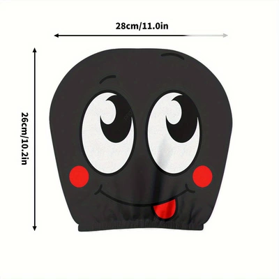 Universal seat cover: seat cover - tongue-out-emoticon-double-sided-printing-1-piece