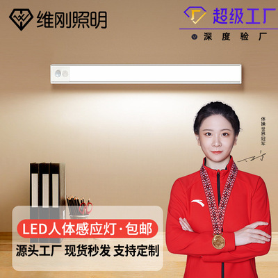 Induction lamp human body Induction lamp 2024 Cross border Induction lamp Cabinet Lights Magnetic attraction led Induction Night light charge