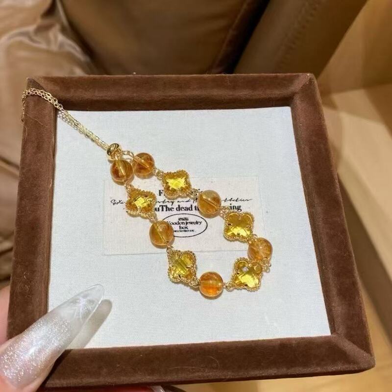 天然白水晶紫水晶黄塔晶粉水晶手串手链招财事业桃花女友闺蜜礼物|undefined