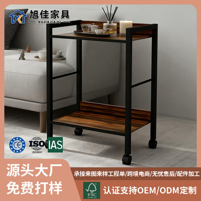 sofa Side cabinet tea table customized household a living room Side move tea table bedroom bedside cupboard Shelf Corner table