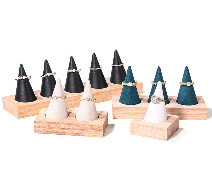 1 Piece Solid Wood Flannel Cute Modern Style Geometric Jewelry Display display picture 3