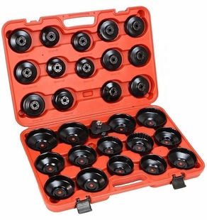 30-Piece Set of Bowl-Type Oil Grids Wrench, Oil Filter Element, Oil Filter Wrench, Disassembly Auto Maintenance Tools