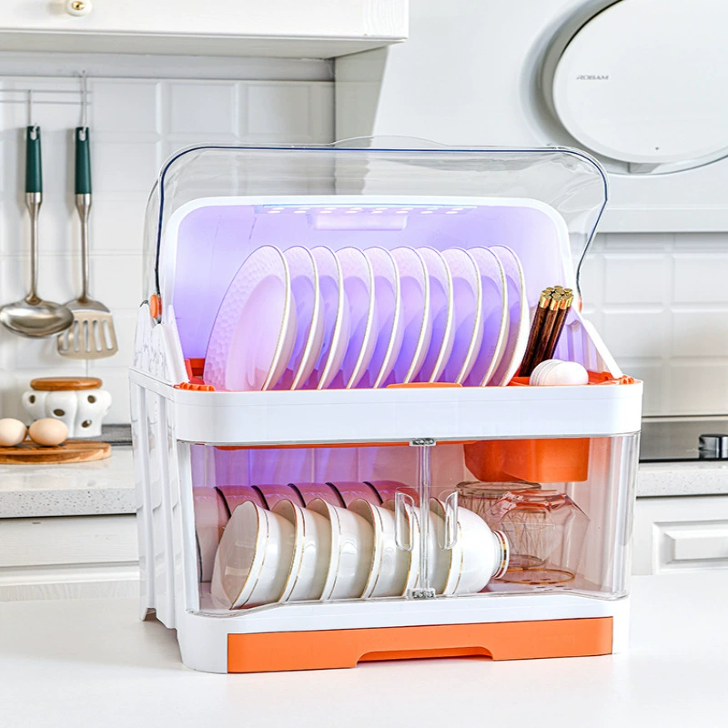 Полка для мисок с крышкой, кухонная полка для хранения мисок и посуды, бытовая многослойная сливная полка, ящик для хранения посуды, шкаф для посуды